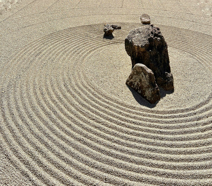 Japanese Zen Garden Starter Set from Japan — Desktop Karesansui with Rake, Sand & Stones, with English Guide