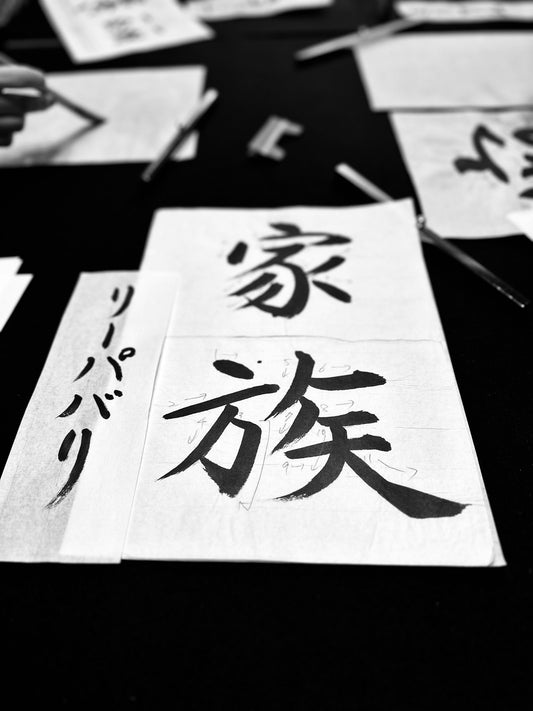 Japanese Calligraphy Starter Set from Japan — Brush, Inkstone & Sumi Ink, with English Guide