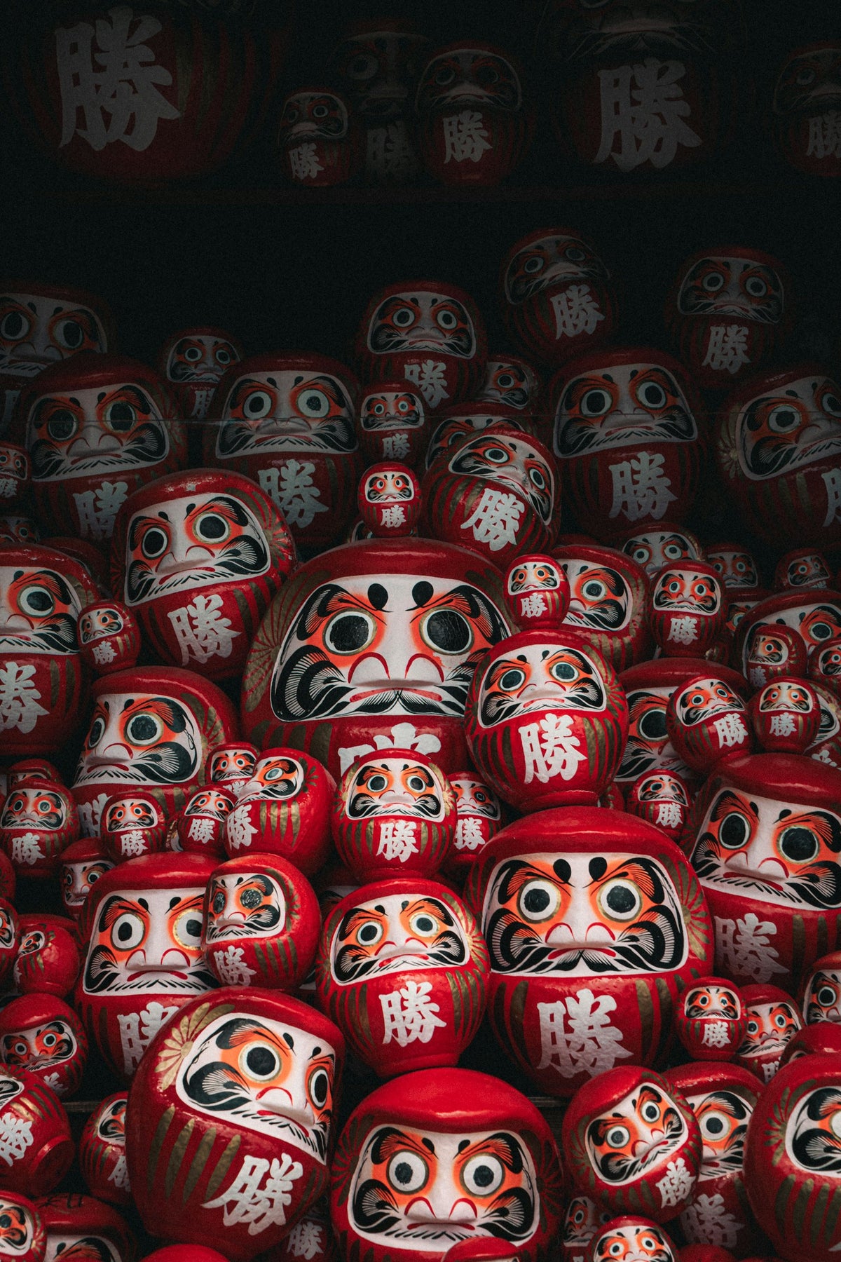 Japanese Daruma Doll Goal-Setting Starter Set from Japan — Traditional Hariko Wish Doll & Fine-Tip Marker, with English Guide